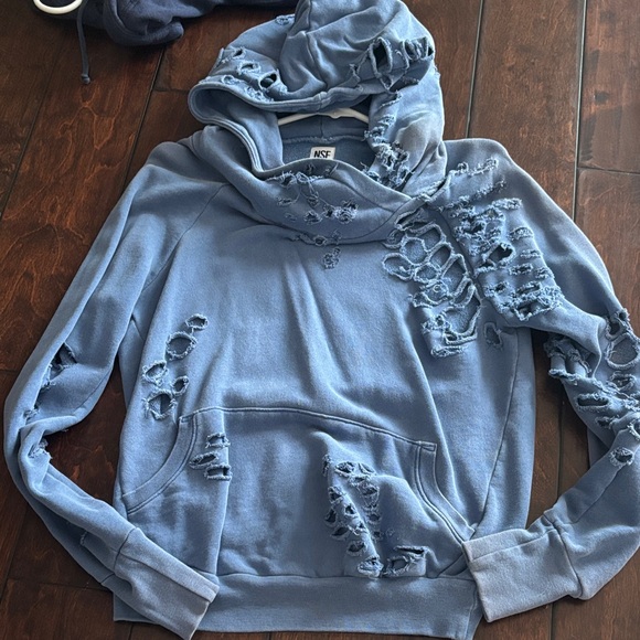 NSF Distressed sweatshirt in Blue - Picture 1 of 2